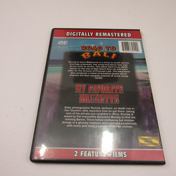 Road to Bali & My Favorite Brunette DVD - 2 Feature Films - Bob Hope‎ Comedy - Picture 2 of 4